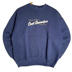 VTG The Fruit of the Loom this is what a Cool Grandpa looks like pullover Large